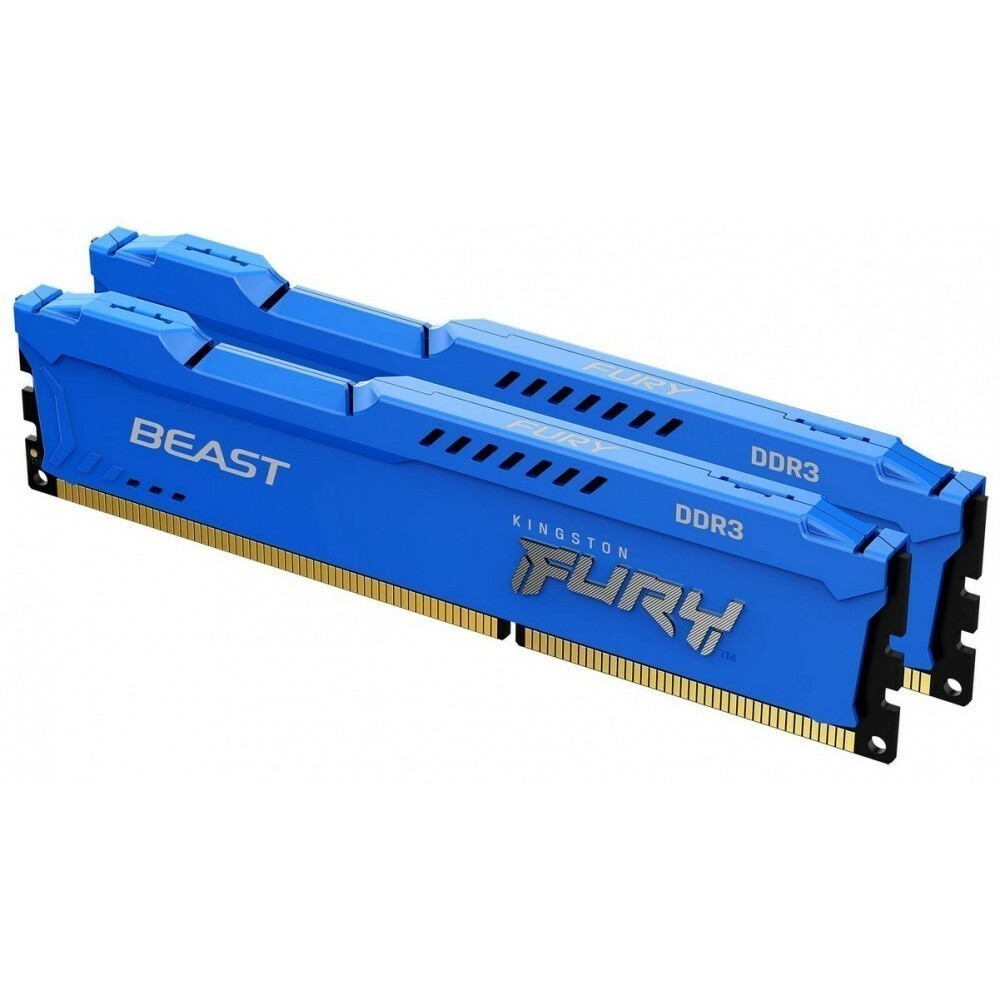 Оперативная память 8Gb DDR-III 1600MHz Kingston Fury Beast Blue (KF316C10BK2/8) (2x4Gb KIT)