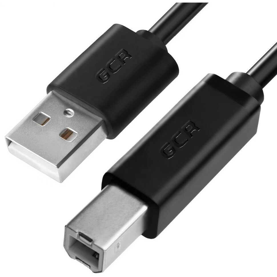 Кабель USB A (M) - USB B (M), 1м, Greenconnect GCR-UPC5M-BB2S-1.0m