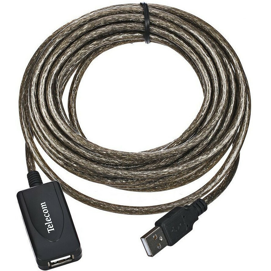Кабель удлинительный USB A (M) - USB A (F), 5м, Telecom TUS7049-5M