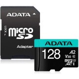 Карта памяти 128Gb MicroSD ADATA Premier Pro + SD адаптер (AUSDX128GUI3V30SA2-RA1)