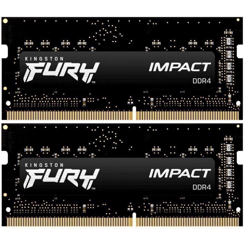 Оперативная память 32Gb DDR4 3200MHz Kingston Fury Impact SO-DIMM (KF432S20IBK2/32) (2x16Gb KIT)