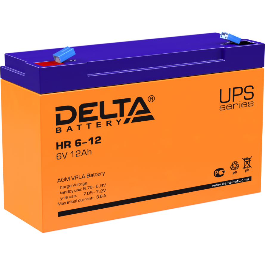 Аккумуляторная батарея Delta HR6-12 - HR 6-12