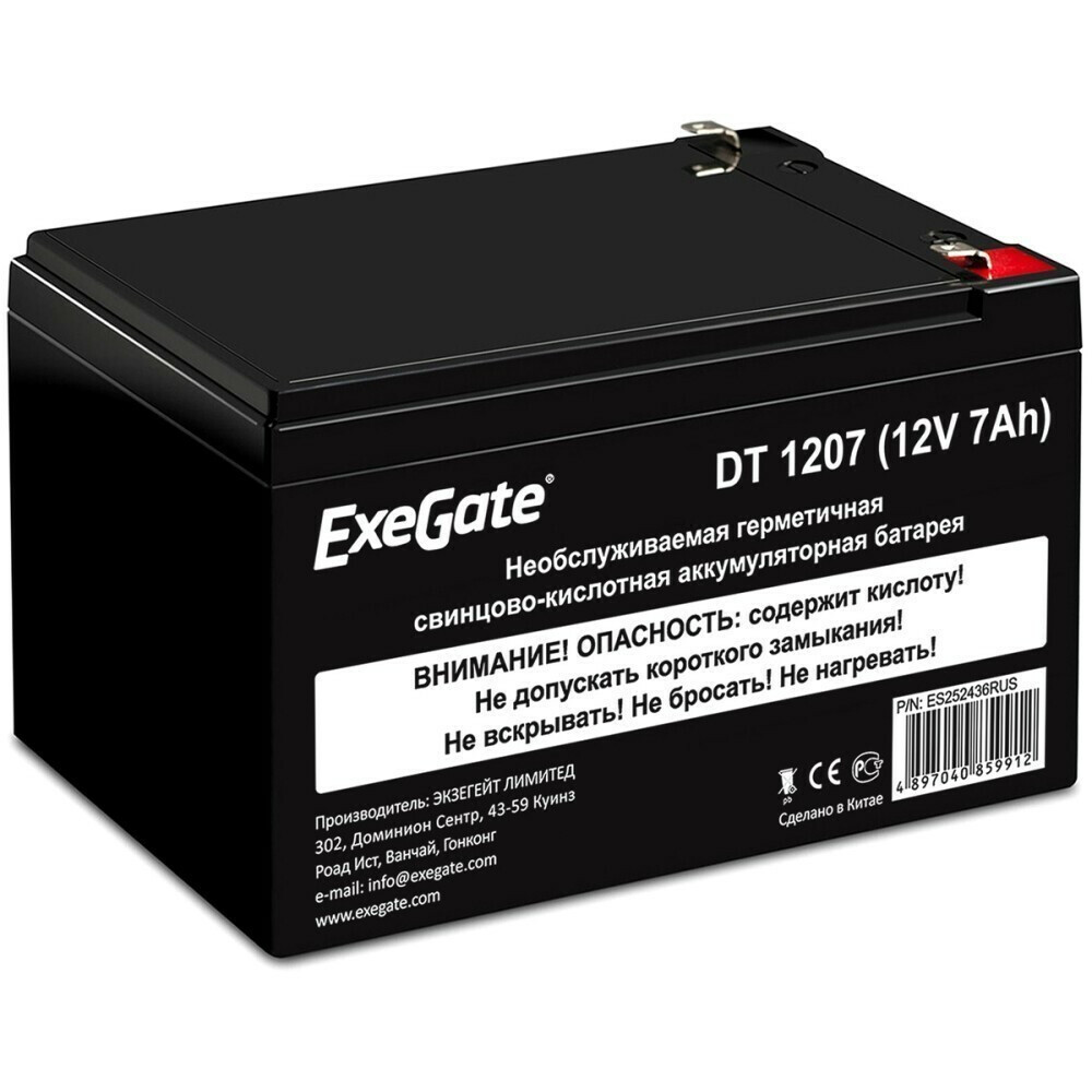 Аккумуляторная батарея ExeGate DT 1207 - ES252436RUS