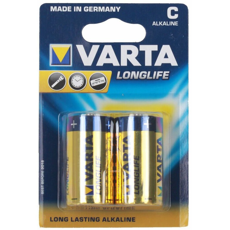 Батарейка Varta Long Life (C, 2 шт) - 04114101412