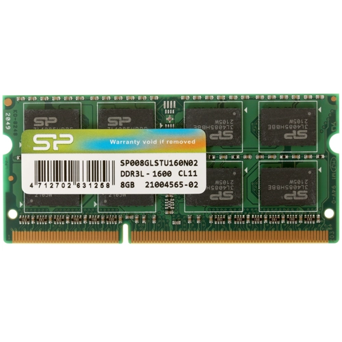Оперативная память 8Gb DDR-III 1600MHz Silicon Power SO-DIMM (SP008GLSTU160N02)