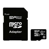 Карта памяти 32Gb MicroSD Silicon Power Elite + SD адаптер (SP032GBSTHBU1V10SP)