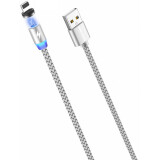 Кабель USB - Lightning, 1м, More Choice K61Si Silver (K61SIS)