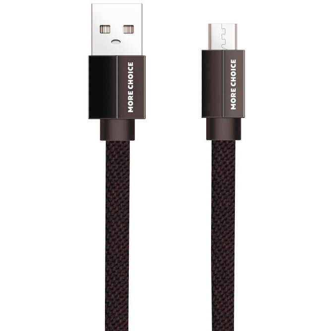 Кабель USB A (M) - microUSB B (M), 1м, More Choice K20m Black - K20MB