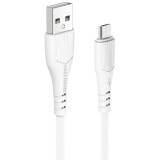Кабель USB A (M) - microUSB B (M), 1м, More Choice K22m White (K22MW)
