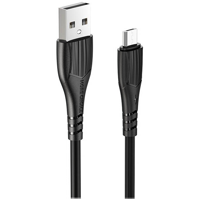 Кабель USB A (M) - microUSB B (M), 1м, More Choice K22m Black - K22MB