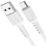 Кабель USB A (M) - microUSB B (M), 1м, More Choice K26m White (K26MW)