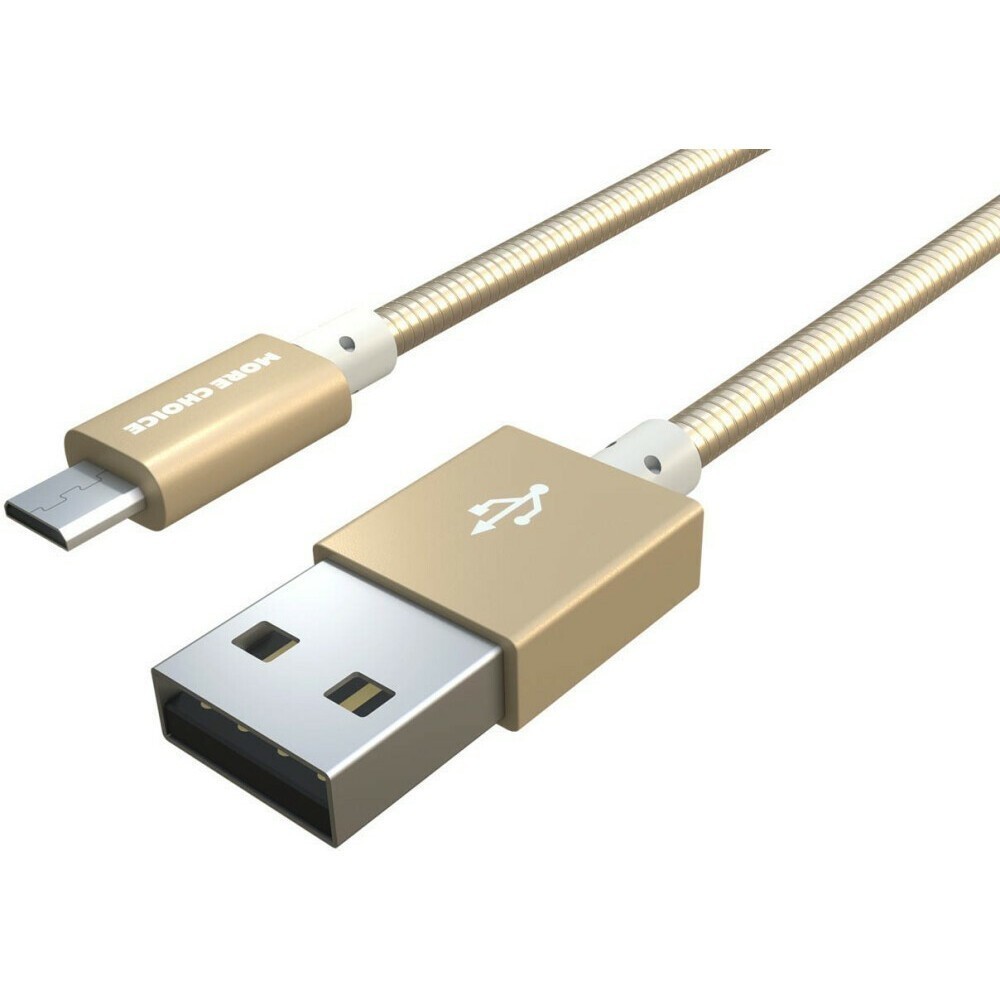 Кабель USB A (M) - microUSB B (M), 1м, More Choice K31m Gold - K31MG