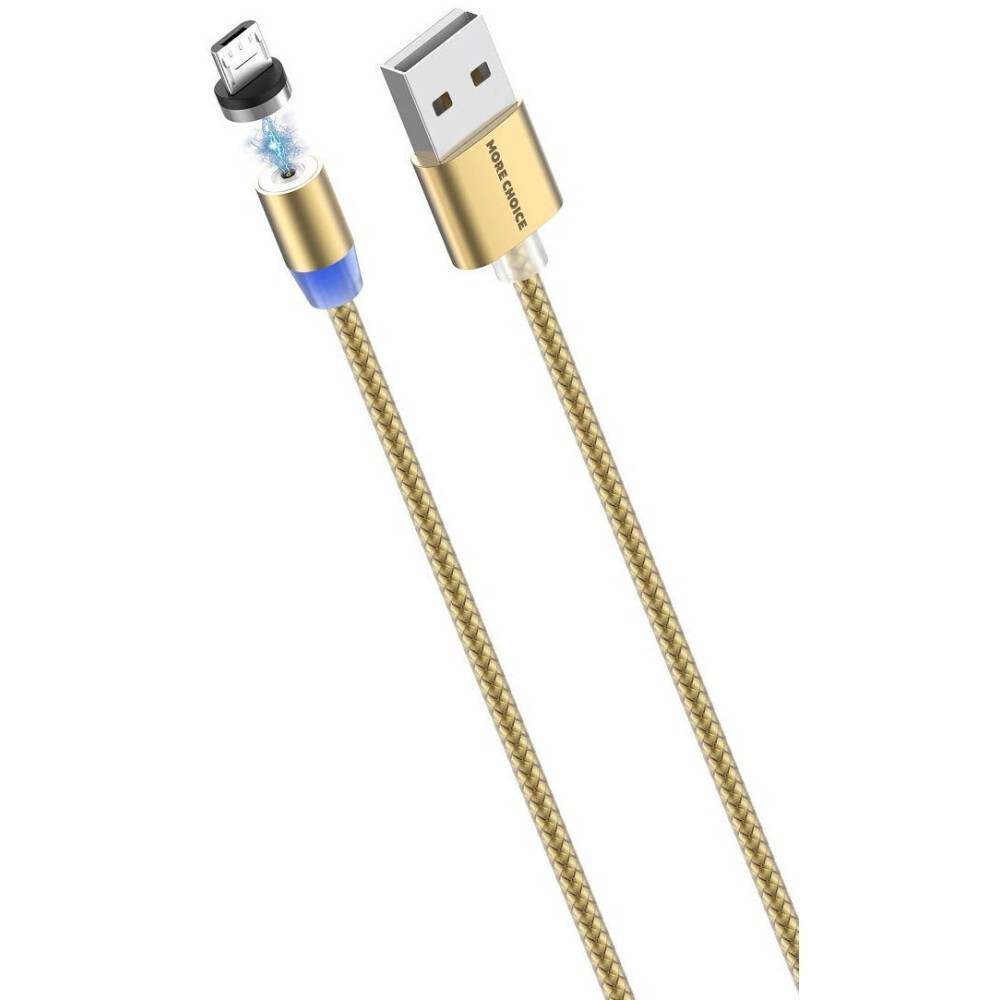 Кабель USB A (M) - microUSB B (M), 1м, More Choice K61Sm Gold - K61SMG