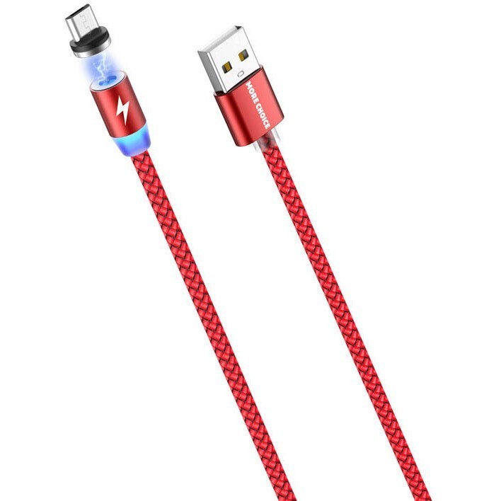 Кабель USB A (M) - microUSB B (M), 1м, More Choice K61Sm Red - K61SMR