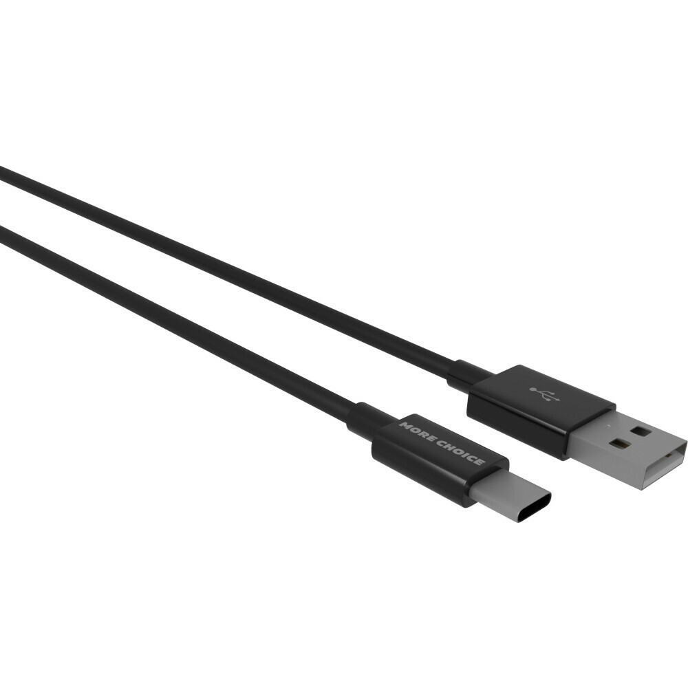 Кабель USB - USB Type-C, 1м, More Choice K24a Black - K24AB