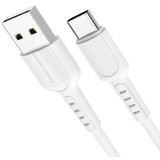 Кабель USB - USB Type-C, 1м, More Choice K26a White (K26AW)
