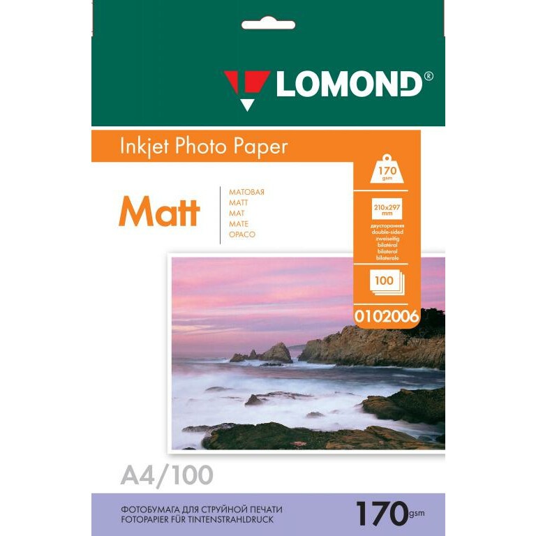 Бумага Lomond 0102006 (A4, 170 г/м2, 100 листов)