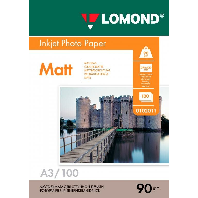 Бумага Lomond 0102011 (A3, 90 г/м2, 100 листов)