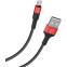 Кабель USB A (M) - microUSB B (M), 1м, HOCO X26 Black/Red (HC-80220) - фото 2