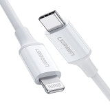 Кабель USB Type-C - Lightning, 1м, UGREEN US171 White (10493)