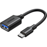 Переходник USB A (F) - USB Type-C, 0.15м, UGREEN US154 Black (30701)