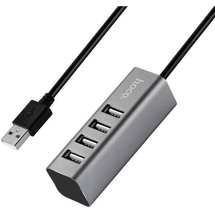 USB-концентратор HOCO HB1 Grey - 6957531038139