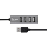 USB-концентратор HOCO HB1 Grey (6957531038139)