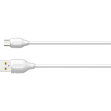 Кабель USB A (M) - microUSB B (M), 2м, LDNIO LS372 White (LD_B4500)
