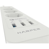 Сетевой фильтр Harper UCH-340 White