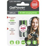 Аккумулятор GoPower (AAA, 600mAh, 2 шт) (00-00015315)