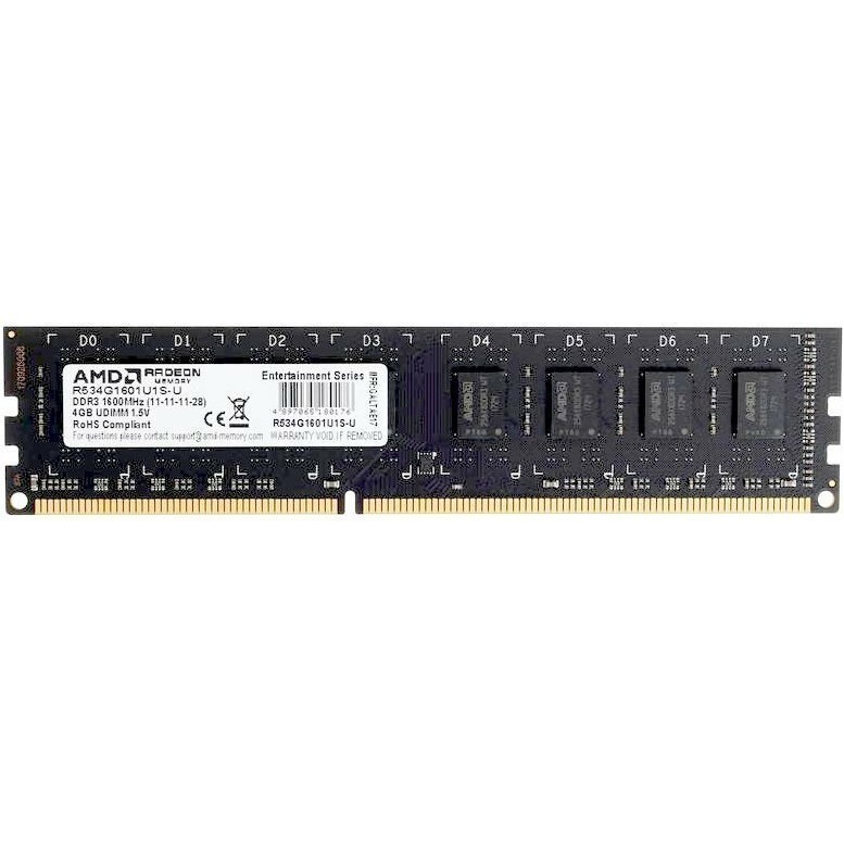 Оперативная память 4Gb DDR-III 1600MHz AMD (R534G1601U1S-U) RTL