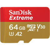 Карта памяти 64Gb MicroSD SanDisk Extreme (SDSQXAH-064G-GN6MN)