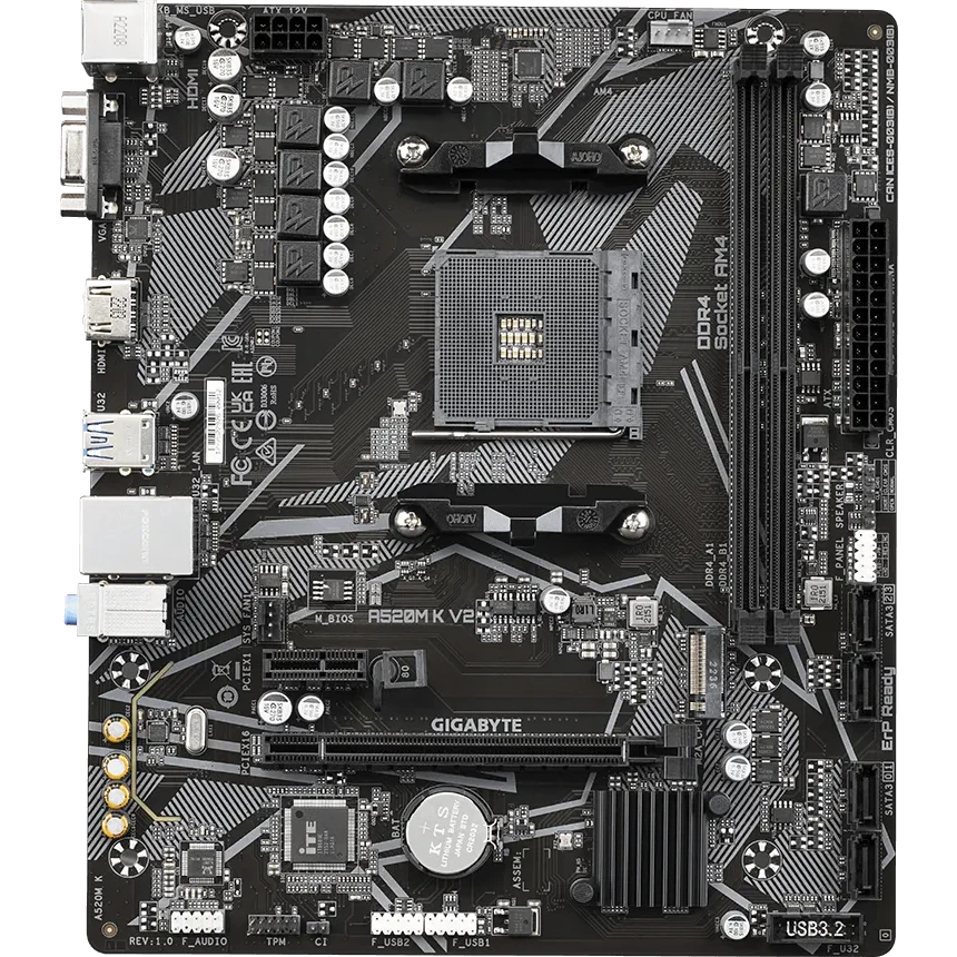 Материнская плата Gigabyte A520M K V2: купить в интернет магазине ...