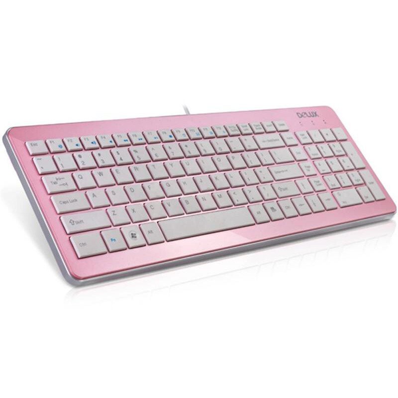 Клавиатура Delux K1500 Pink/White: купить в интернет магазине Регард ...