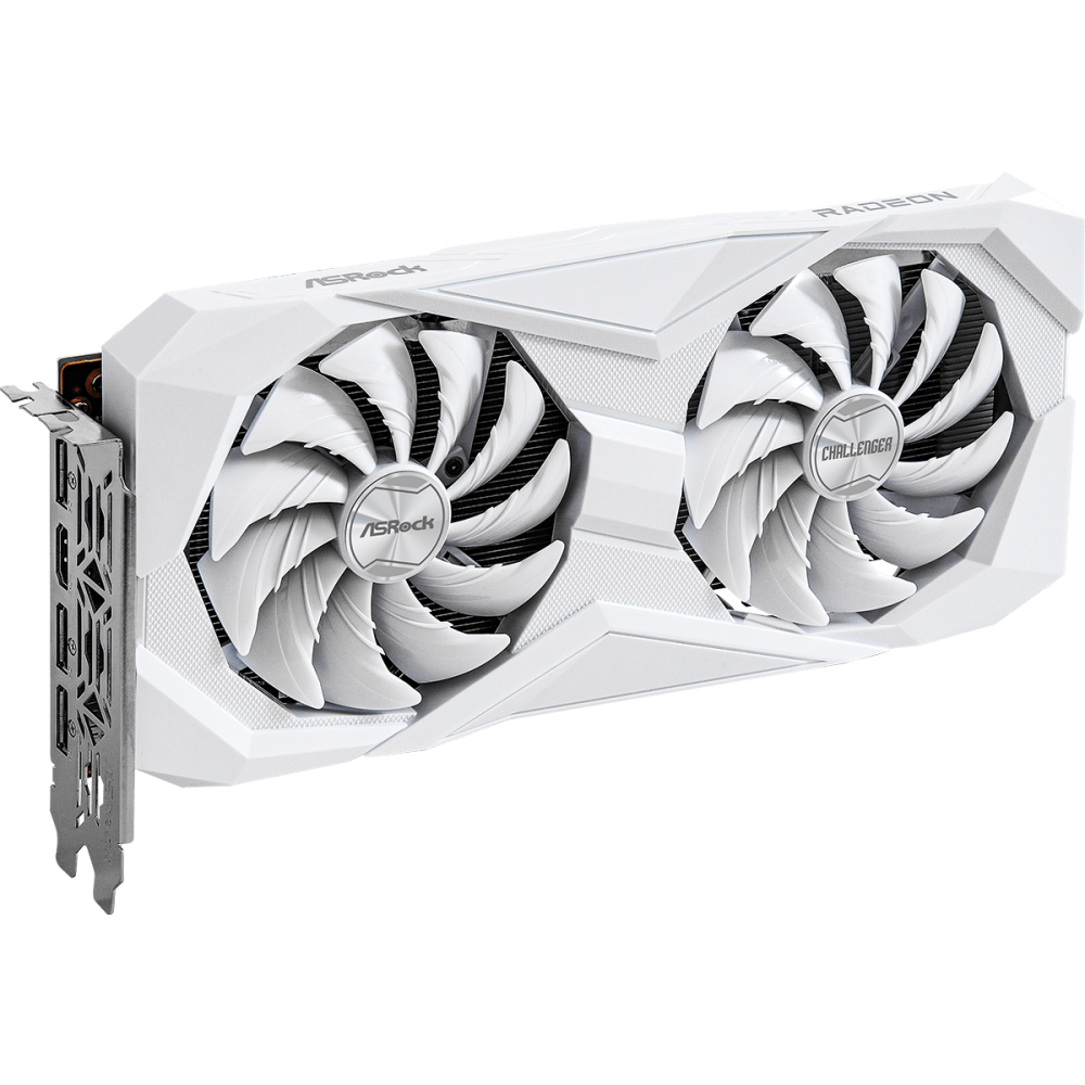 Видеокарта AMD Radeon RX 6600 ASRock Challenger White 8Gb (RX6600 CLW ...