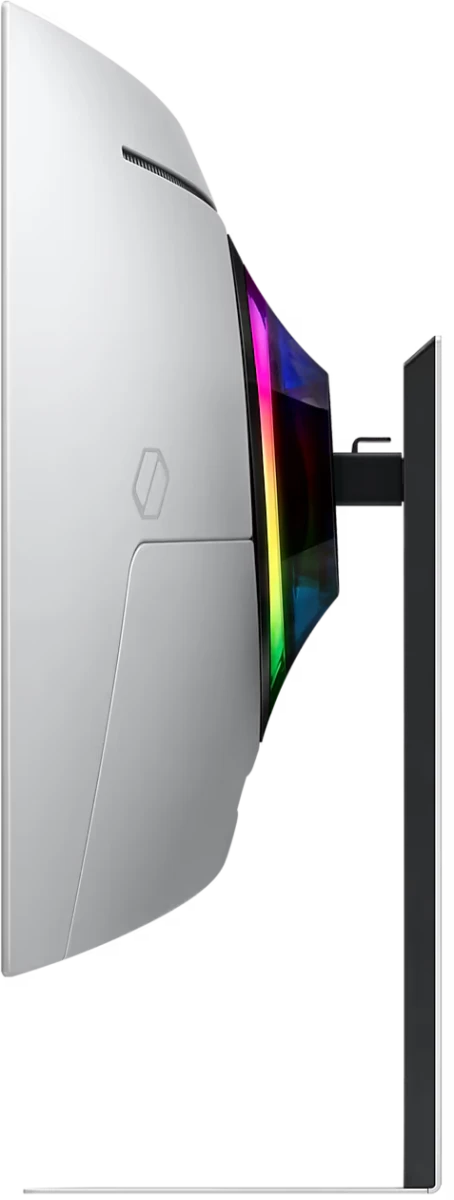 Монитор 34' Samsung Odyssey G8 S34DG852SI OLED 3440x1440, 175 Гц, 0.03 мс, 21:9, 250 кд/м², 2xHDMI 2.1, DP 1.4, USB Hub (2x USB), динамики (2x5 Вт), FreeSync, G-Sync, HDR10, изогнутый экран (1800R), серебристый, фото8