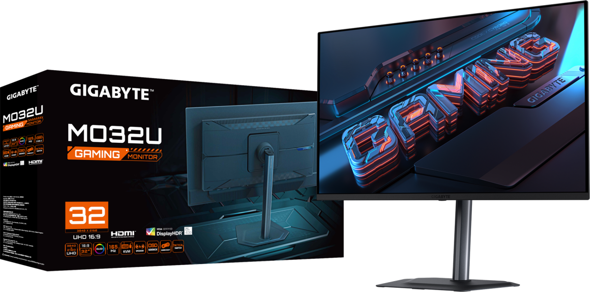 Монитор 31.5' Gigabyte MO32U черный (31,5 ' OLED, 3840 x 2160,165Hz, 2xHDMI 2.1, DP 1.4, 3xUSB 3.2, USB Type-C, 0,03 ms,178°/178°, 250 cd/m, 1,5 М:1 ), фото10