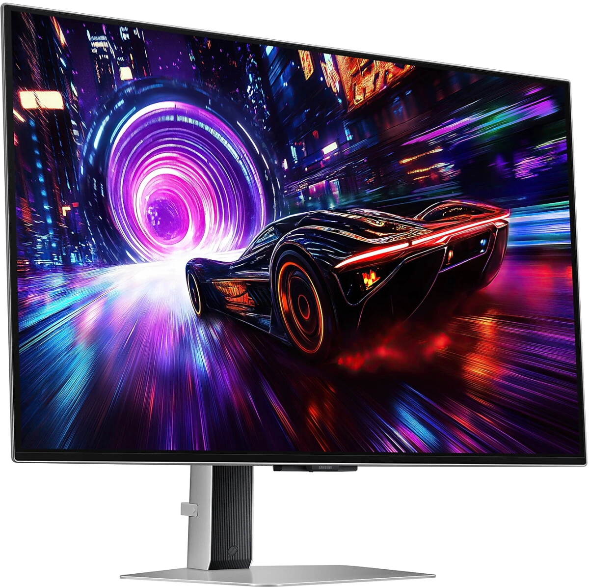 Монитор 32' Samsung OLED серебристый OLED 3840x2160, 240 Гц, 0.03 мс, 16:9, 260 кд/м², 2xHDMI 2.1, DP 1.4, 3.5 Jack, USB Hub (2x USB 3.2), FreeSync, HDR10+, Edge Lighting, изогнутый, серебристый, фото2