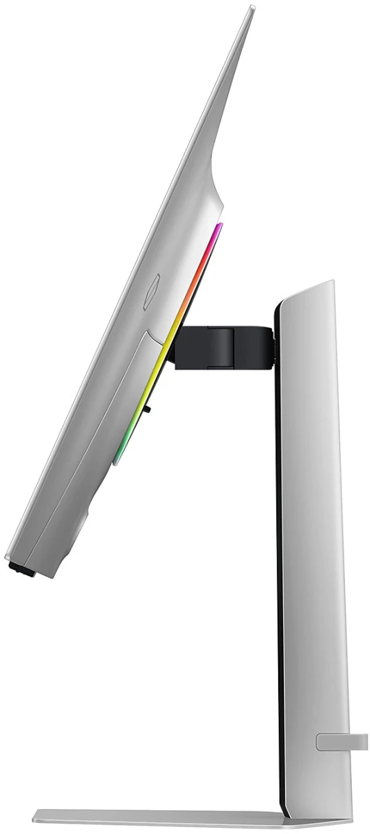 Монитор 32' Samsung OLED серебристый OLED 3840x2160, 240 Гц, 0.03 мс, 16:9, 260 кд/м², 2xHDMI 2.1, DP 1.4, 3.5 Jack, USB Hub (2x USB 3.2), FreeSync, HDR10+, Edge Lighting, изогнутый, серебристый, фото6
