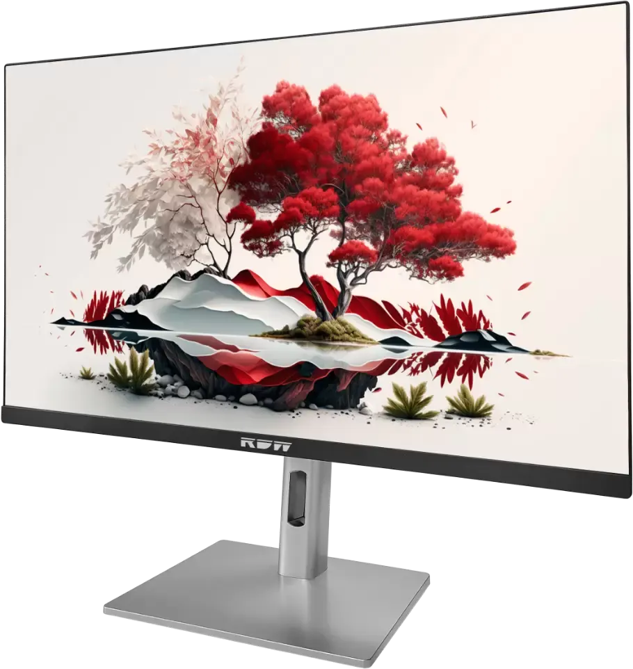Монитор 27' RDW Computers RDW2707 IPS 3840x2160, 60 Гц, 1 мс, 16:9, 300 кд/м², VGA, 2xHDMI 2.1, DP 1.4, USB-C (65 Вт), USB Hub (4x USB 3.2), 3.5 Jack, динамики (2x3 Вт), FreeSync, G-Sync Compatible, Pivot, регулировка по высоте, VESA 100x100, черный, фото2