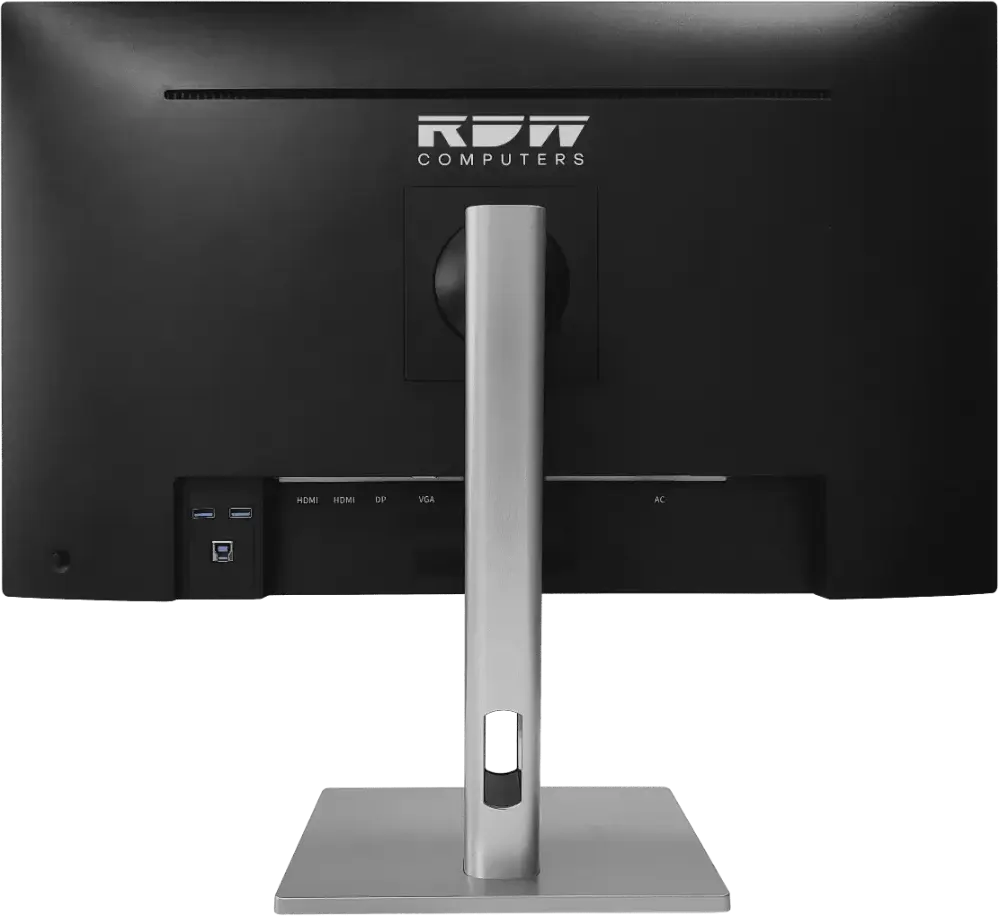 Монитор 27' RDW Computers RDW2707 IPS 3840x2160, 60 Гц, 1 мс, 16:9, 300 кд/м², VGA, 2xHDMI 2.1, DP 1.4, USB-C (65 Вт), USB Hub (4x USB 3.2), 3.5 Jack, динамики (2x3 Вт), FreeSync, G-Sync Compatible, Pivot, регулировка по высоте, VESA 100x100, черный, фото3