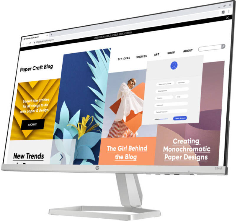 Монитор 24' HP 524sf IPS 1920x1080, 100 Гц, 5 мс, 16:9, 300 кд/м², HDMI, VGA, Flicker Free, Low Blue Light, фото2