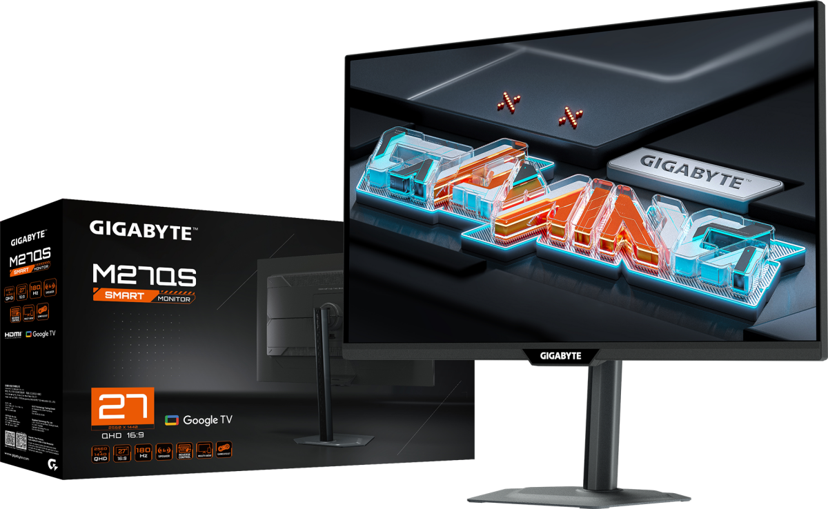 Монитор 27' Gigabyte M27QS IPS 2560x1440, 180 Гц, 1 мс (GtG), 16:9, 350 кд/м², HDMI 2.0, DP 1.4, USB-C, USB Hub (2x USB 2.0), 3.5 Jack, DisplayHDR 400, FreeSync, G-Sync Compatible, динамики (2x5 Вт), VESA 100x100, черный, фото7