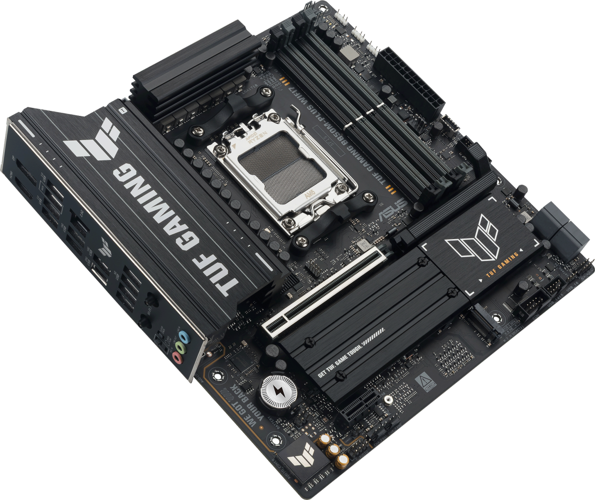 Материнская плата Asus TUF GAMING B850M-PLUS WIFI7, AM5, AMD B850, 4xDDR5, 4xSATA, 3xM.2, 1xPCIe 5.0 x16, 1xPCIe 3.0 x1, 1xDP, 1xHDMI, 1x2.5Gb LAN, Wi-Fi 7, Bluetooth 5.4, 1xUSB-C 20Gbps, 3xUSB-A 10Gbps, 4xUSB-A 5Gbps, 4xUSB-A 2.0, 3x3.5 мм, 7.1, mATX, фото4