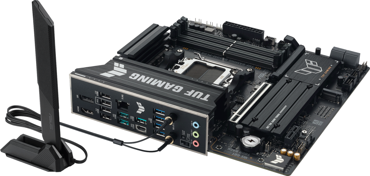 Материнская плата Asus TUF GAMING B850M-PLUS WIFI7, AM5, AMD B850, 4xDDR5, 4xSATA, 3xM.2, 1xPCIe 5.0 x16, 1xPCIe 3.0 x1, 1xDP, 1xHDMI, 1x2.5Gb LAN, Wi-Fi 7, Bluetooth 5.4, 1xUSB-C 20Gbps, 3xUSB-A 10Gbps, 4xUSB-A 5Gbps, 4xUSB-A 2.0, 3x3.5 мм, 7.1, mATX, фото6