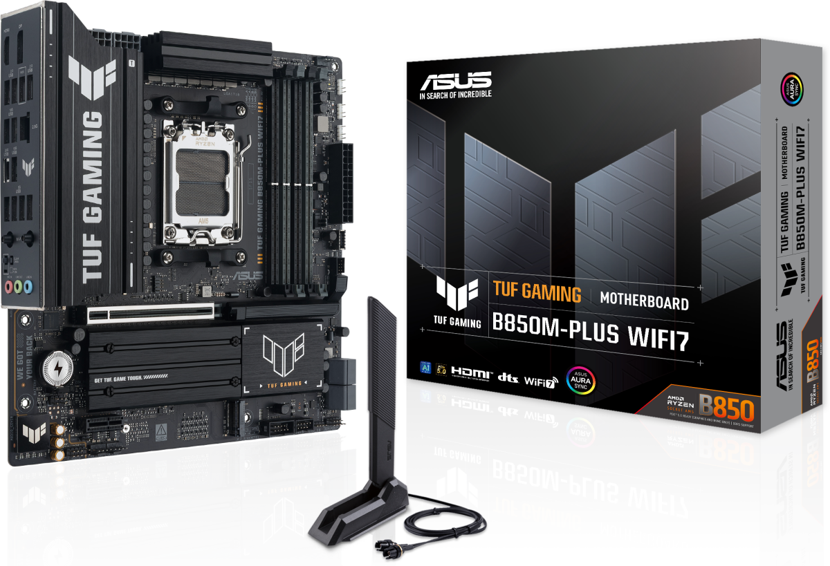 Материнская плата Asus TUF GAMING B850M-PLUS WIFI7, AM5, AMD B850, 4xDDR5, 4xSATA, 3xM.2, 1xPCIe 5.0 x16, 1xPCIe 3.0 x1, 1xDP, 1xHDMI, 1x2.5Gb LAN, Wi-Fi 7, Bluetooth 5.4, 1xUSB-C 20Gbps, 3xUSB-A 10Gbps, 4xUSB-A 5Gbps, 4xUSB-A 2.0, 3x3.5 мм, 7.1, mATX, фото7