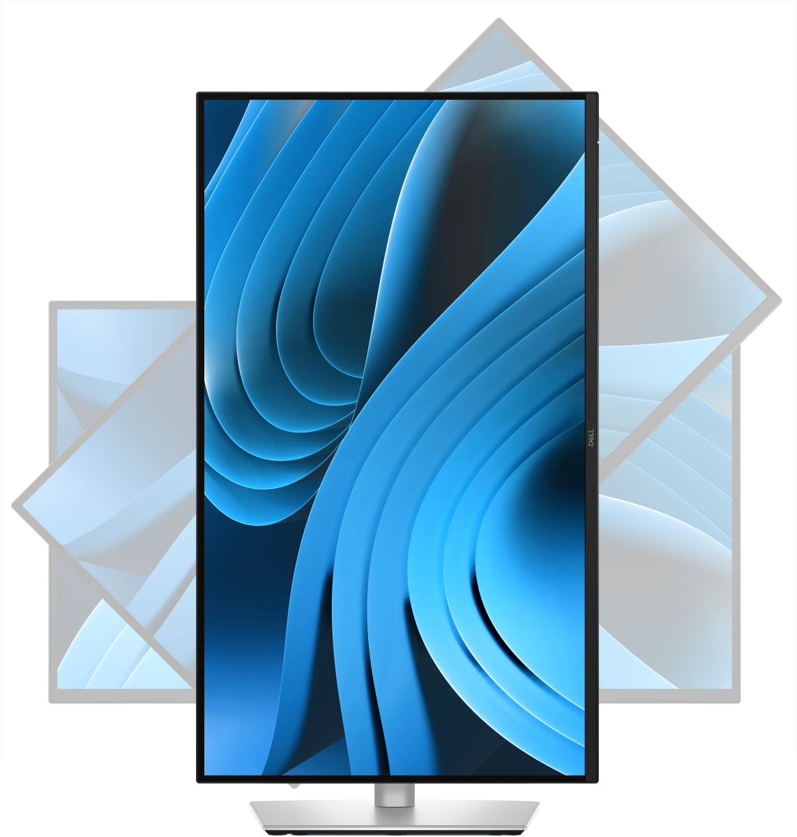 Монитор 27' Dell P2725QE IPS 3840x2160, 100 Гц, 5 мс, 16:9, 350 кд/м², HDMI 2.1, DP 1.4, USB-C (90 Вт), USB Hub (3x USB 3.2 Gen 1), HDR10, серебристо-черный, фото4