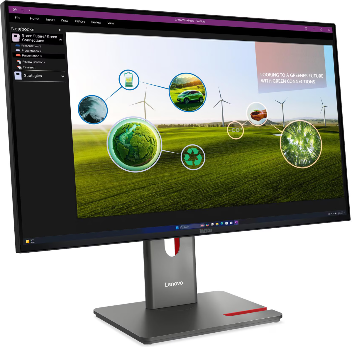 Монитор 27' Lenovo ThinkVision P27q-40 IPS 2560x1440, 120 Гц, 4 мс, 16:9, 350 кд/м², HDMI 2.1, DP 1.4, USB-C (15 Вт), 3.5 Jack, USB Hub (3x USB 3.0), черный, фото3