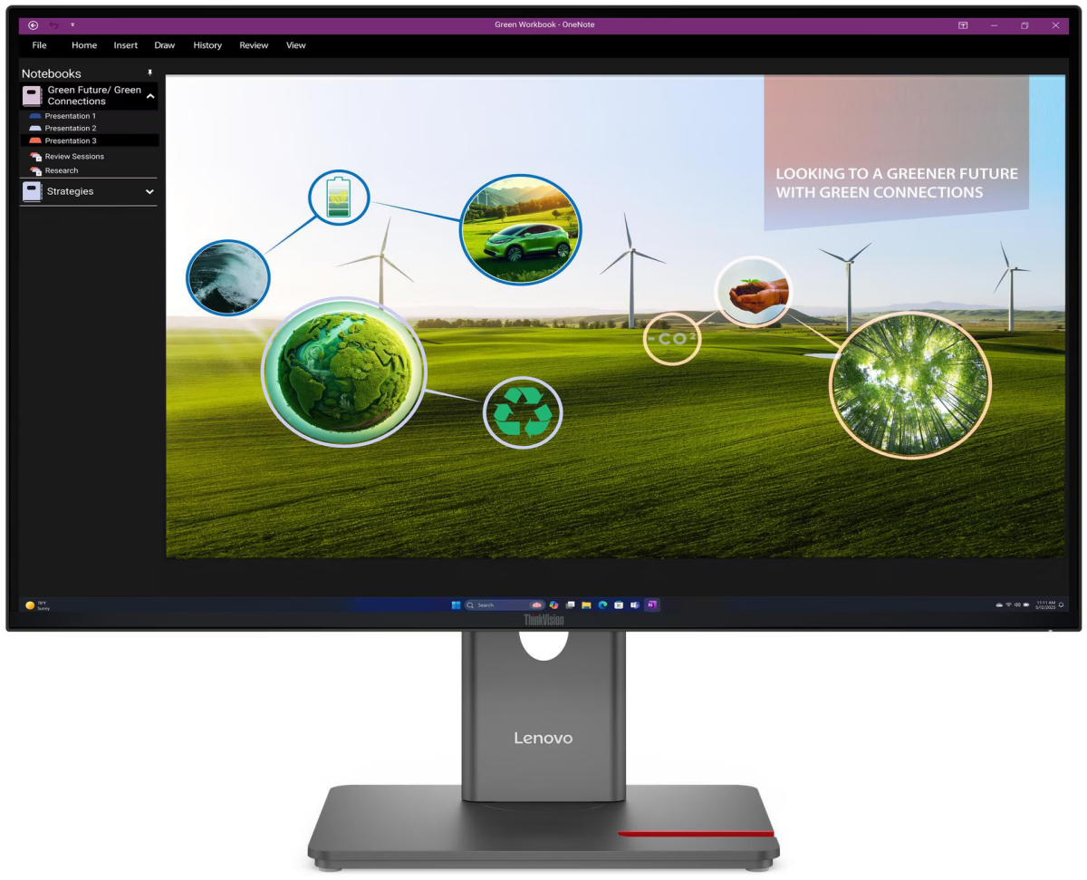 Монитор 27" Lenovo ThinkVision P27Q-40 IPS 2560x1440, 120 Гц, 6 мс, 16:9, 350 кд/м², HDMI, DisplayPort, USB Type-C, HDR10, Flicker Free, Low Blue Light, черный