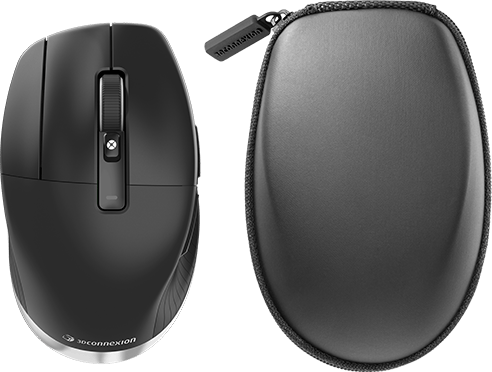 Мышь беспроводная/проводная 3DConnexion CADmouse Pro Wireless Left черный, 7200 dpi, USB, Bluetooth / радиоканал, кнопки - 7, вид 3